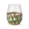 16 oz. Island Clear Glass with Green Straw Sleeve Dishwasher Safe Beverage Glassware Dinner Party Wedding Resturant